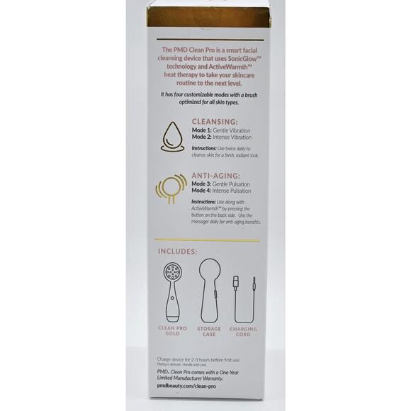 Pmd Clean Pro Smart Facial Cleansing Device With 24K Gold Plated Therapy Massage - Picture 3 of 4